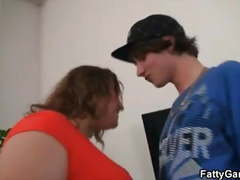 Young dude is seduced by a fatty